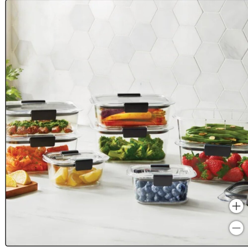 Rubbermaid 16_piece Brilliance Plastic Food Storage Containers